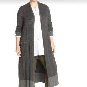 Eileen Fisher Long Stripe Cardigan